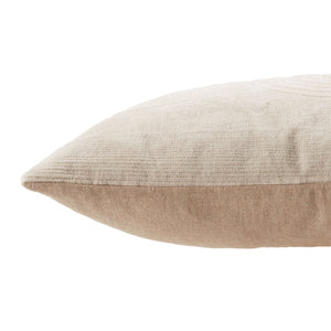 Jaipur Living Nikki Chu Jaipur Living Joyce Art Deco Velvet Cotton Throw Pillow Cover with Embroidery Ivory PLC102483