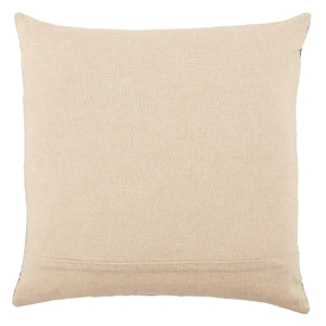 Jaipur Living Nikki Chu Jaipur Joyce Velvet Embroidered Geometric Throw Pillow Art Deco Square Accent Light Gray Down PLW103773