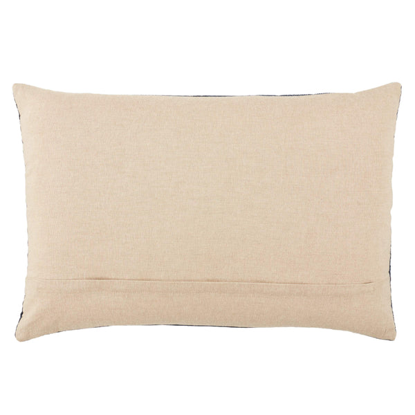 Jaipur Living Nikki Chu Jaipur Deco Geometric Lumbar Pillow Embroidered Velvet Cotton Sofa Accent Light Gray Poly Fill PLW103788