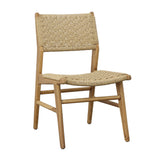 Dovetail Mable Dining Chair Natural Teak Wood and Synthetic Rattan DOV0463