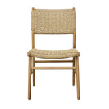 Dovetail Mable Dining Chair Natural Teak Wood and Synthetic Rattan DOV0463