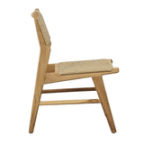 Dovetail Mable Dining Chair Natural Teak Wood and Synthetic Rattan DOV0463