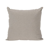 Dovetail Laire Pillow Cotton Front and Linen Back Flower - Grey Dye 