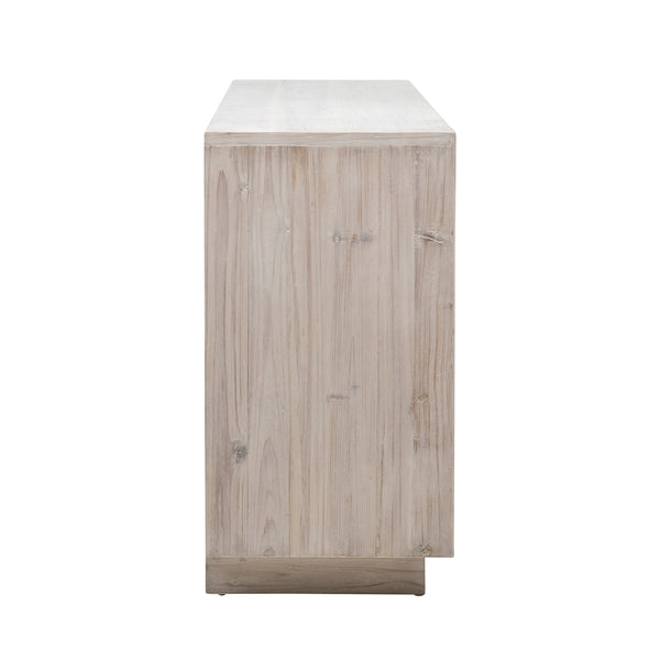 Dovetail Ampelle Sideboard Light Natural Brushed Wood Finish Reclaimed Pine Wood DOV100005