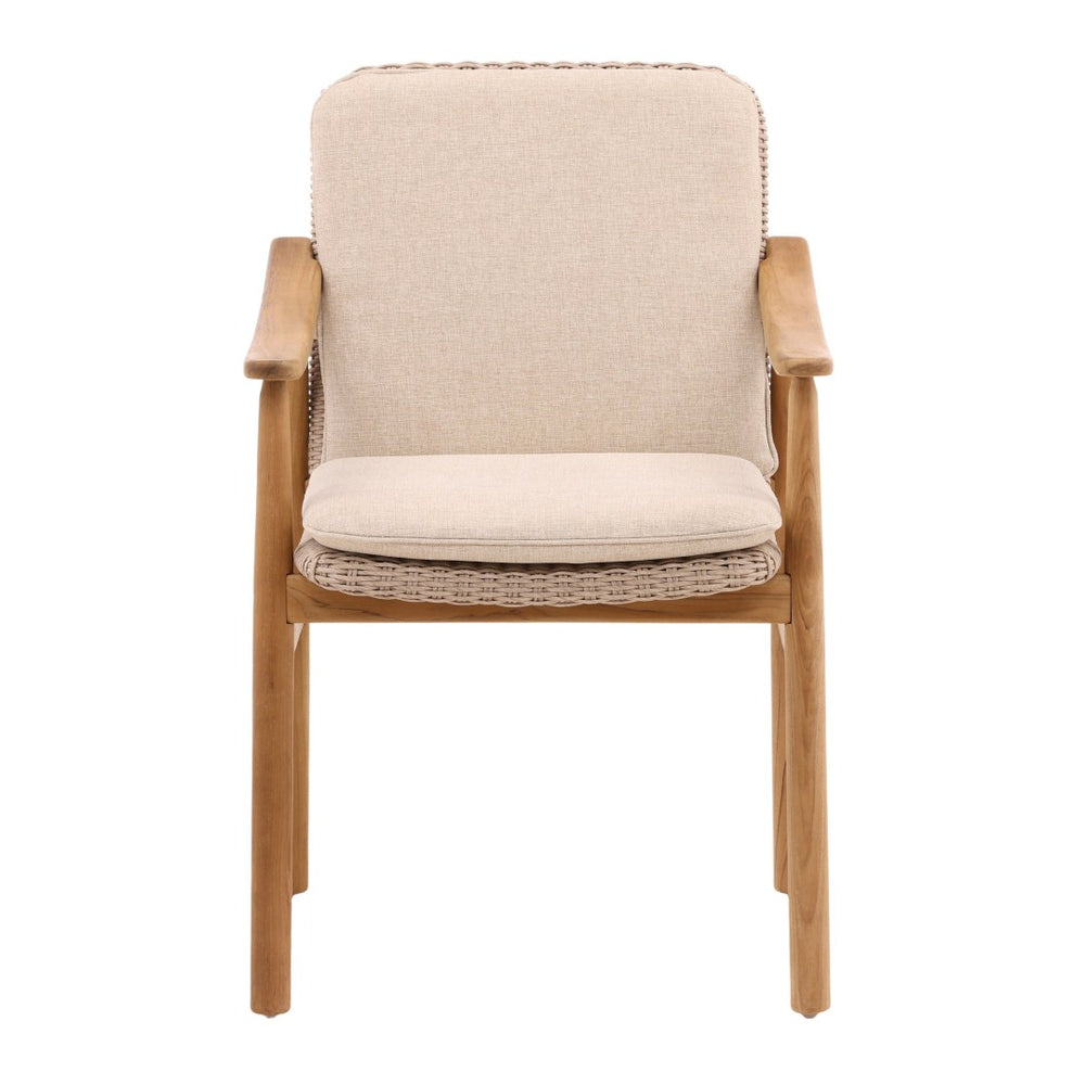 Karina Living Wembley Outdoor Dining Chair Set of 2 – Elegant Beige Performance Fabric for Stylish Al Fresco Dining DOV10003-BEIG