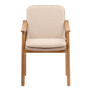 Karina Living Wembley Outdoor Dining Chair Set of 2 – Elegant Beige Performance Fabric for Stylish Al Fresco Dining DOV10003-BEIG