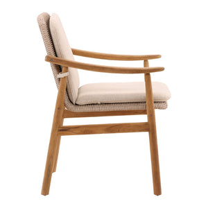 Karina Living Wembley Outdoor Dining Chair Set of 2 – Elegant Beige Performance Fabric for Stylish Al Fresco Dining DOV10003-BEIG