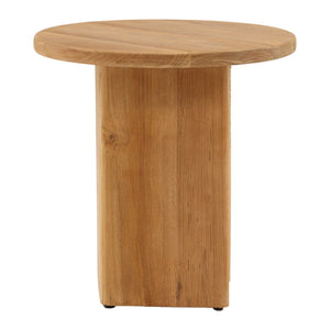 Karina Living Phaedra Outdoor Side Table - Durable Teak & Weather-Resistant Wicker for Your Coastal Patio Charm DOV10005-NATL