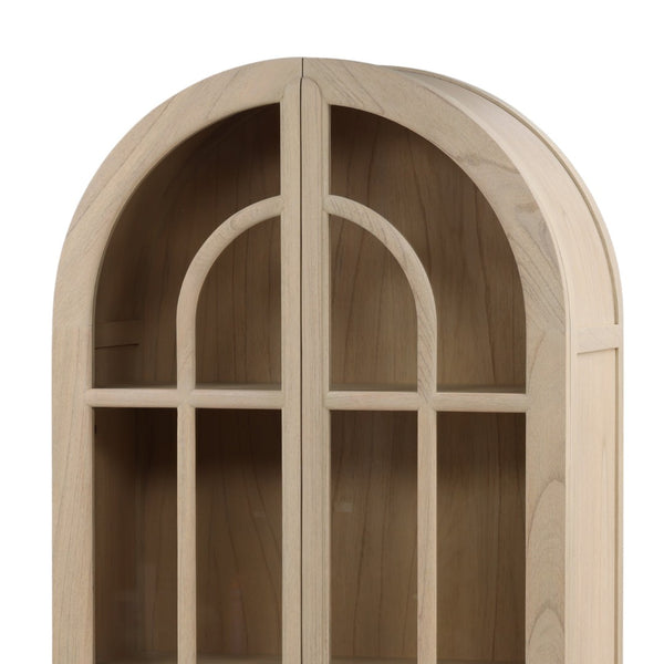 Karina Living Freyja Cabinet Light Natural - Tall Mindi Wood Storage Solution for Living Rooms & Entryways DOV11563-LTNT