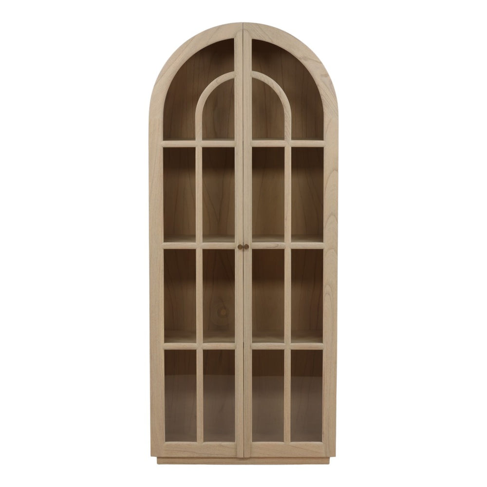 Karina Living Freyja Cabinet Light Natural - Tall Mindi Wood Storage Solution for Living Rooms & Entryways DOV11563-LTNT