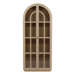 Karina Living Freyja Cabinet Light Natural - Tall Mindi Wood Storage Solution for Living Rooms & Entryways DOV11563-LTNT