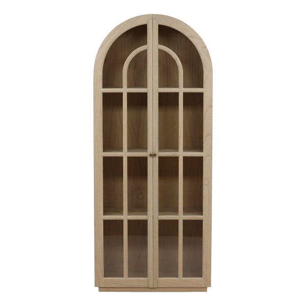 Karina Living Freyja Cabinet Light Natural - Tall Mindi Wood Storage Solution for Living Rooms & Entryways DOV11563-LTNT