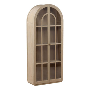 Karina Living Freyja Cabinet Light Natural - Tall Mindi Wood Storage Solution for Living Rooms & Entryways DOV11563-LTNT