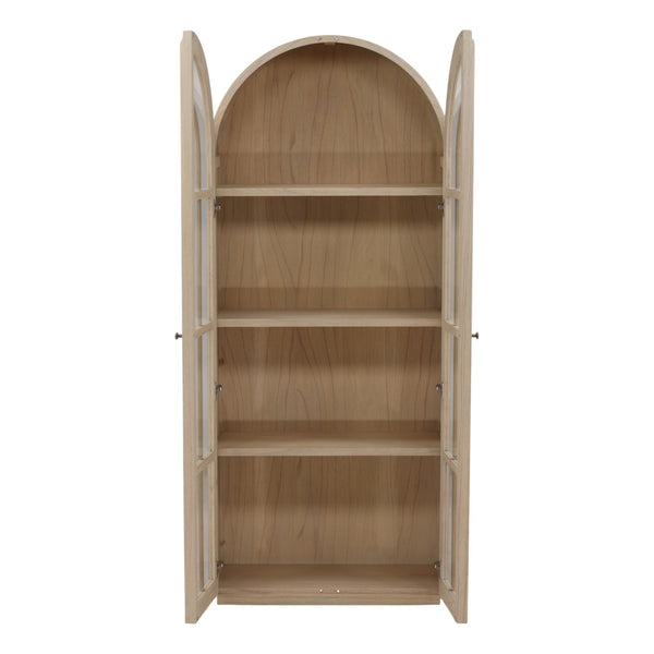 Karina Living Freyja Cabinet Light Natural - Tall Mindi Wood Storage Solution for Living Rooms & Entryways DOV11563-LTNT