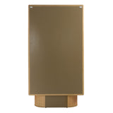 Dovetail Crispa Cabinet Mindi Wood Veneer, Rattan and Metal - Natural and Brass Pulls 