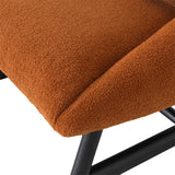 Dovetail Natasha Occasional Chair Polyester Upholstery and Mindi Wood - Rust and Black Legs 
