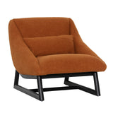 Karina Living Occasional Chair Polyester Upholstery and Mindi Wood - Rust and Black Legs