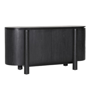 Dovetail Stefan Sideboard Mindi Wood Veneer - Black 