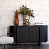 Dovetail Stefan Sideboard Mindi Wood Veneer - Black 