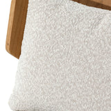 Dovetail Montrose Occasional Chair Boucle Upholstery and Mindi Wood - Beige and Natural 