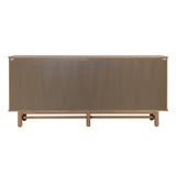 Dovetail Peterson Sideboard Mindi Wood Veneer and Rattan - Natural 