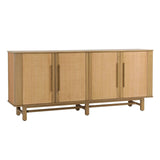 Karina Living Sideboard Mindi Wood Veneer and Rattan - Natural