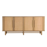 Dovetail Peterson Sideboard Mindi Wood Veneer and Rattan - Natural 