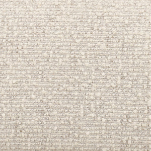 Karina Living Rue Occasional Chair in Cream Boucle – Stylish Barrel Design with Mindi Wood Frame & Iron Accents DOV11716-CREM