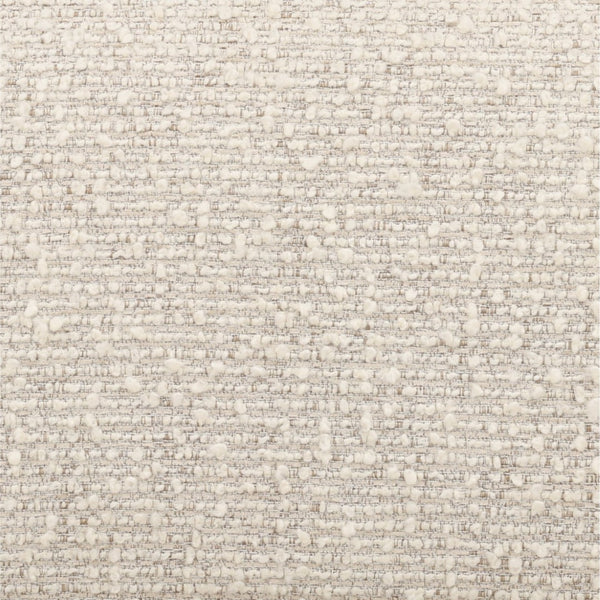 Karina Living Rue Occasional Chair in Cream Boucle – Stylish Barrel Design with Mindi Wood Frame & Iron Accents DOV11716-CREM