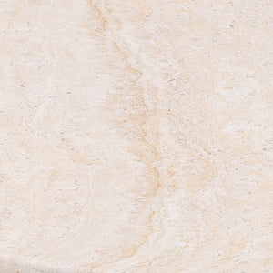 Karina Living Trebol Outdoor Coffee Table – Stylish Lightweight Concrete Design with Unique Faux Travertine Finish DOV14509-NATL
