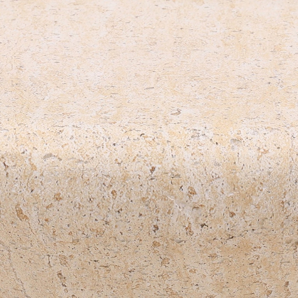 Karina Living Marcellus Outdoor End Table - Stylish Faux Travertine Accent for Patios, Decks & Garden Spaces DOV14511-NATL
