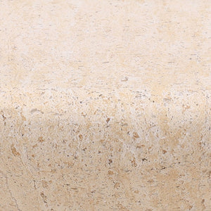 Karina Living Marcellus Outdoor End Table - Stylish Faux Travertine Accent for Patios, Decks & Garden Spaces DOV14511-NATL