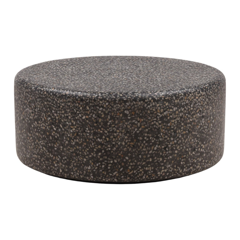 Karina Living Damira Modern Black Concrete Terrazzo Outdoor Coffee Table - Durable, Stylish, Low-Profile Design DOV14517-BLCK