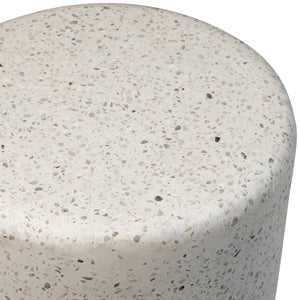 Dovetail Adriti Sidetable 18" Off White Terrazzo Terrazzo DOV14572