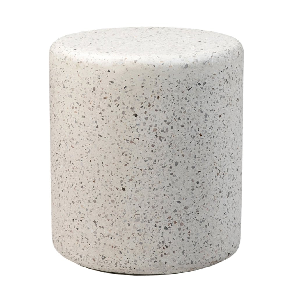Dovetail Adriti Sidetable 18" Off White Terrazzo Terrazzo DOV14572