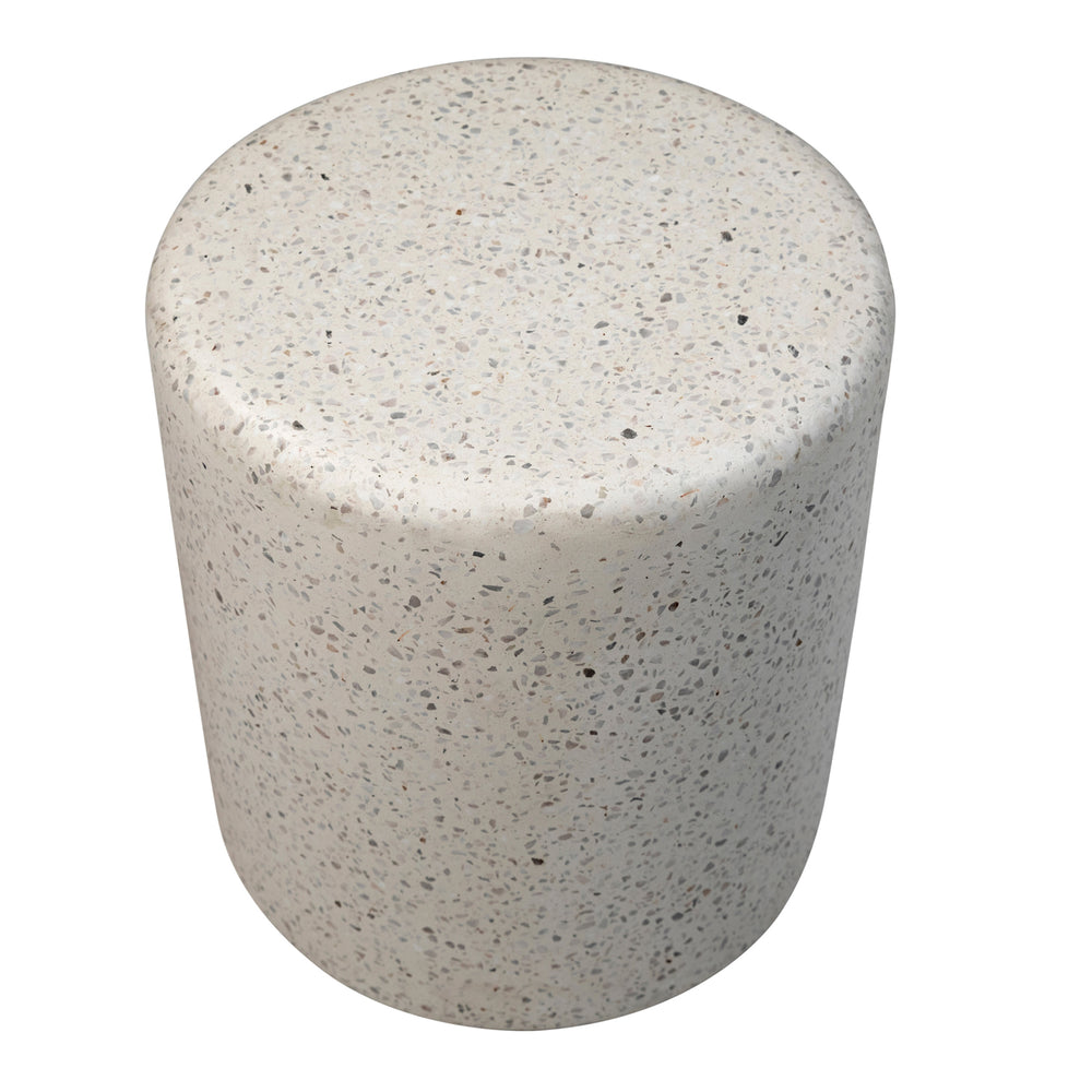 Dovetail Adriti Sidetable 18" Off White Terrazzo Terrazzo DOV14572