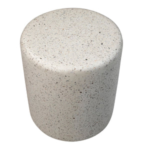 Dovetail Adriti Sidetable 18" Off White Terrazzo Terrazzo DOV14572