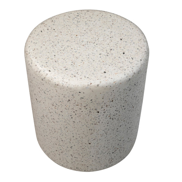 Dovetail Adriti Sidetable 18" Off White Terrazzo Terrazzo DOV14572