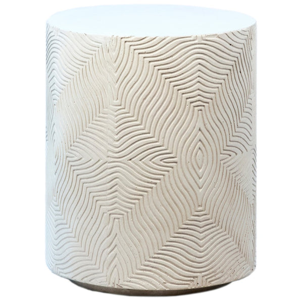 Karina Living Tarita Outdoor Side Table - Minimalist Concrete Accent for Patios, Decks & Indoor Spaces, 14x14" DOV14574