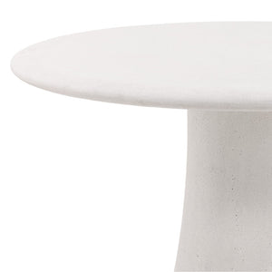 Karina Living Jemina Modern White Outdoor Dining Table - Durable Lightweight Concrete for Elegant Patio Meals DOV14578-WHIT