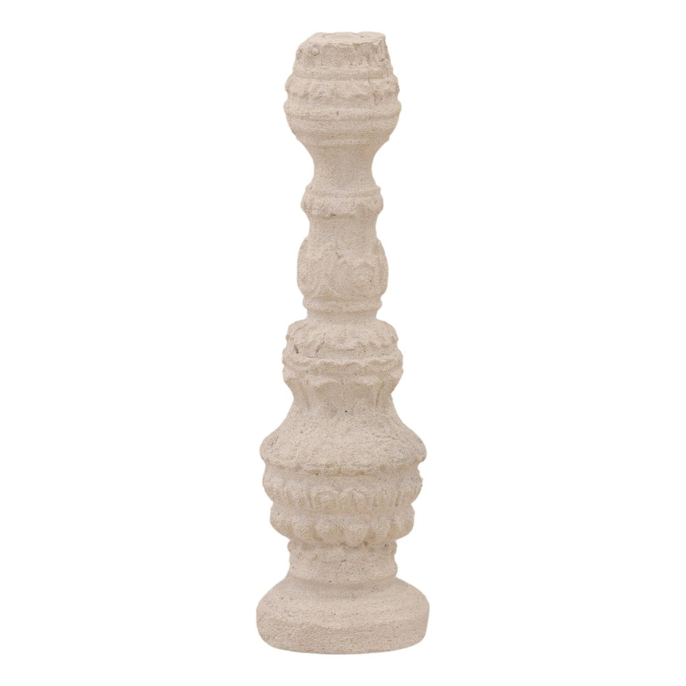 Karina Living Gethin Outdoor Candle Holder - Light Grey, Tall & Stylish Accent for Patios and Garden Decor DOV14580-LTGR-LG