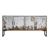 Dovetail Claes Sideboard Mango Wood and Metal - Brown and White Antique 