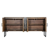 Dovetail Claes Sideboard Mango Wood and Metal - Brown and White Antique 