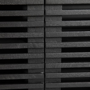 Dovetail Moblin Sideboard Matte Black Finish Mango Wood and Metal Legs DOV15090