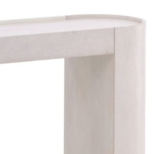 Dovetail Corden Console Table Antique White Wash Sealed Finish Mango Wood DOV15094