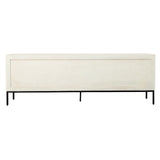 Dovetail Hepworth Sideboard Mango Wood - Antique Whitewash and Black Metal 