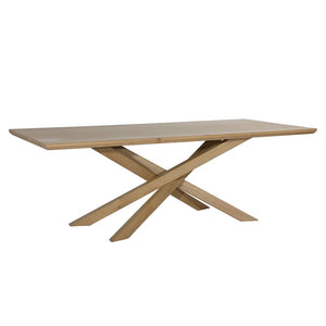 Dovetail Canlea Dining Table Solid Oak Wood - Natural 