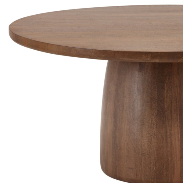 Karina Living Armstrong Dining Table - Rustic Mango Wood with Steel Base, Spacious Square Design for Modern Spaces DOV15117-NATL
