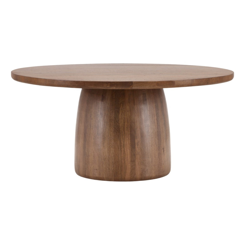 Karina Living Armstrong Dining Table - Rustic Mango Wood with Steel Base, Spacious Square Design for Modern Spaces DOV15117-NATL