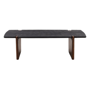Karina Living Trinh Coffee Table - Solid Acacia Wood with Black & Natural Finish for Modern Living Spaces DOV16517-BLCK